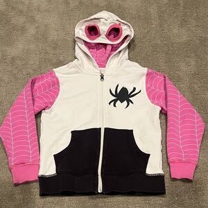 Hanna Andersson Marvel Ghost Spider Zip Up Hoodie, size 6-7